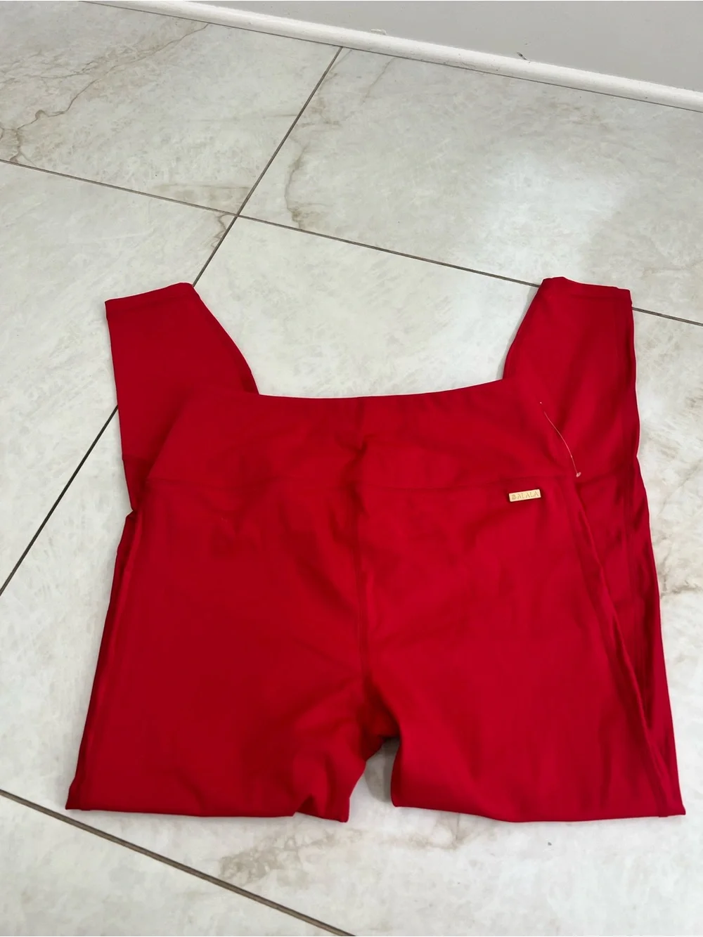NEW ALALA Red High Waisted Leggings Size Small